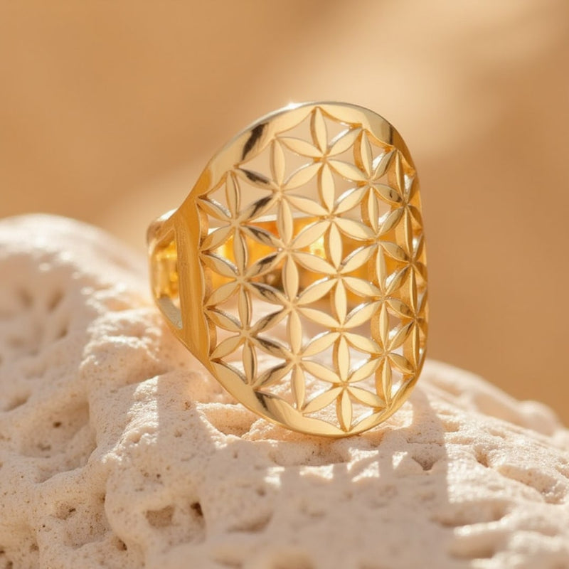 Bague Ajustable "Fleur de Vie"