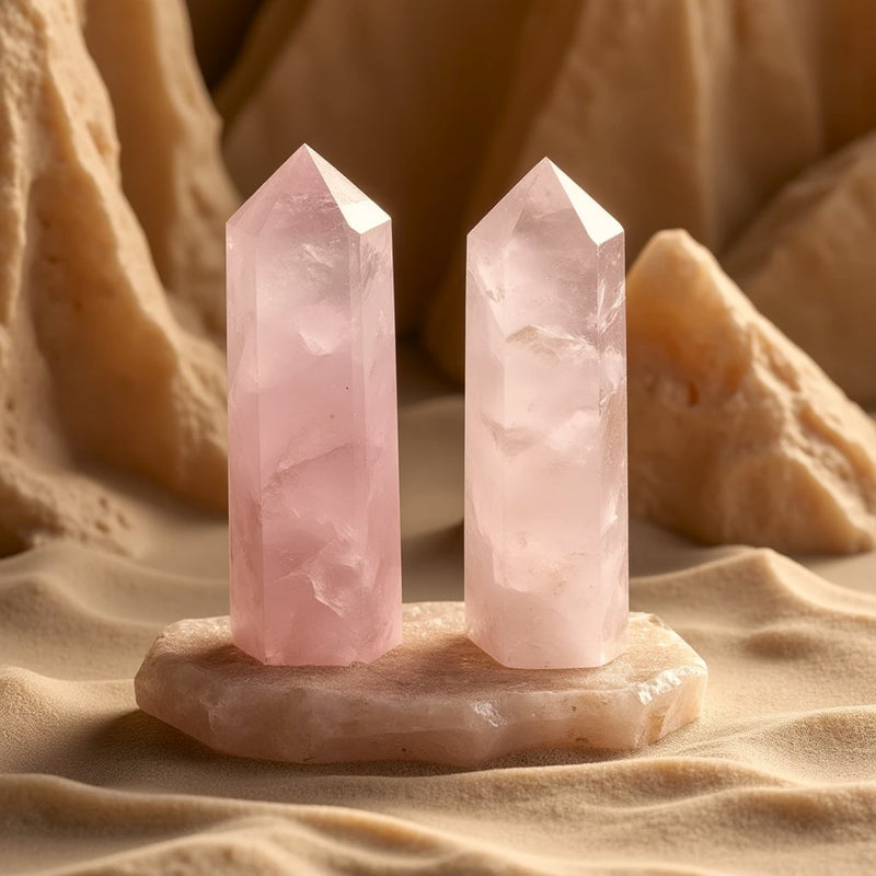 Pointe de Sommeil en Quartz Rose