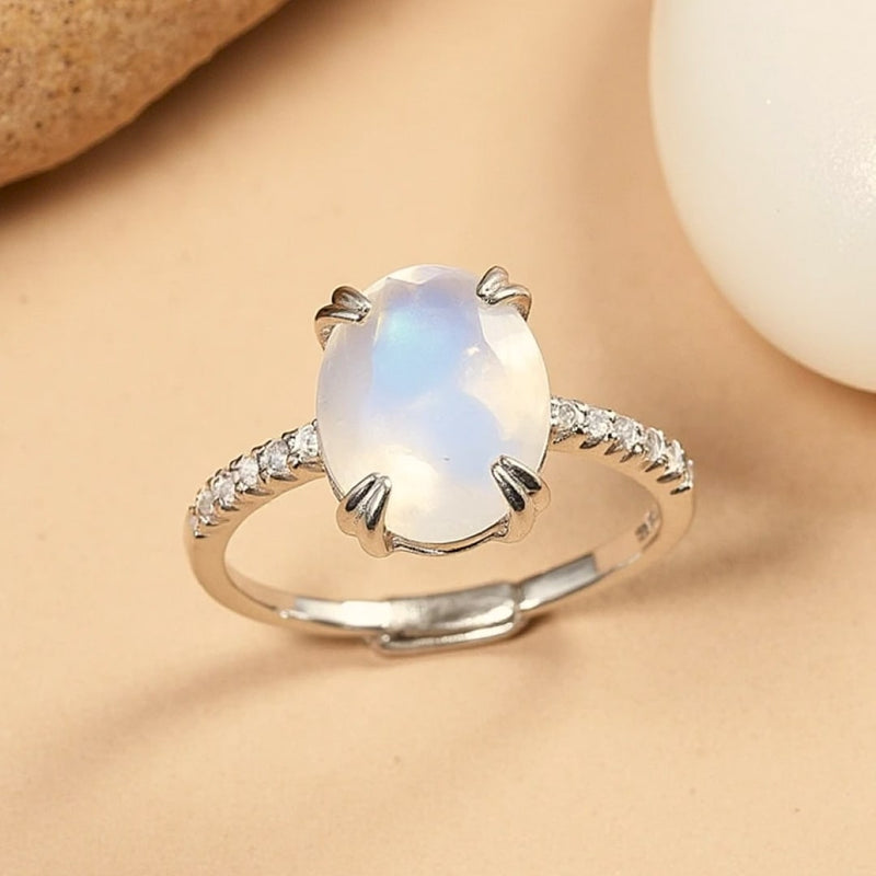 Bague Ajustable "Kirana" en Pierre de Lune