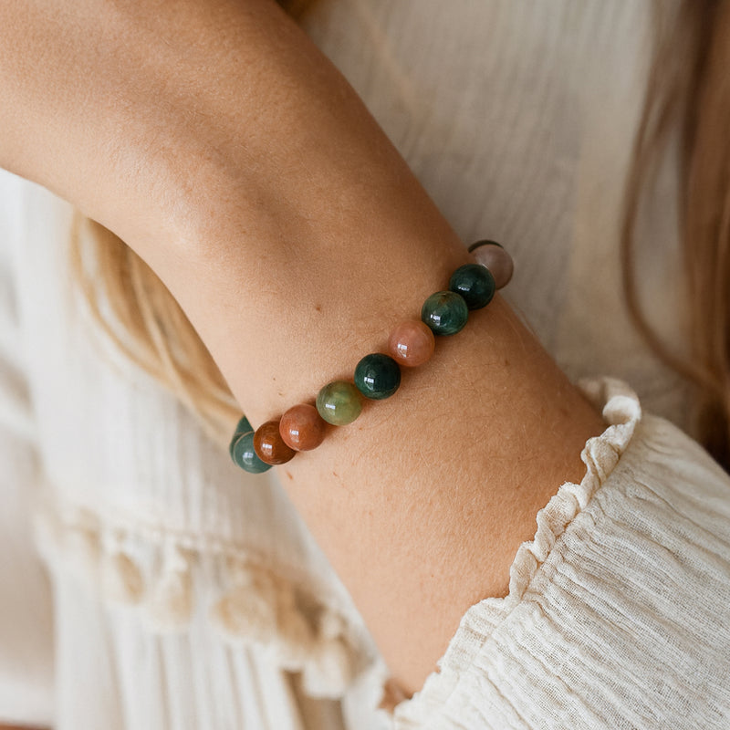 Bracelet "Paix Intérieure" en Agate Indienne