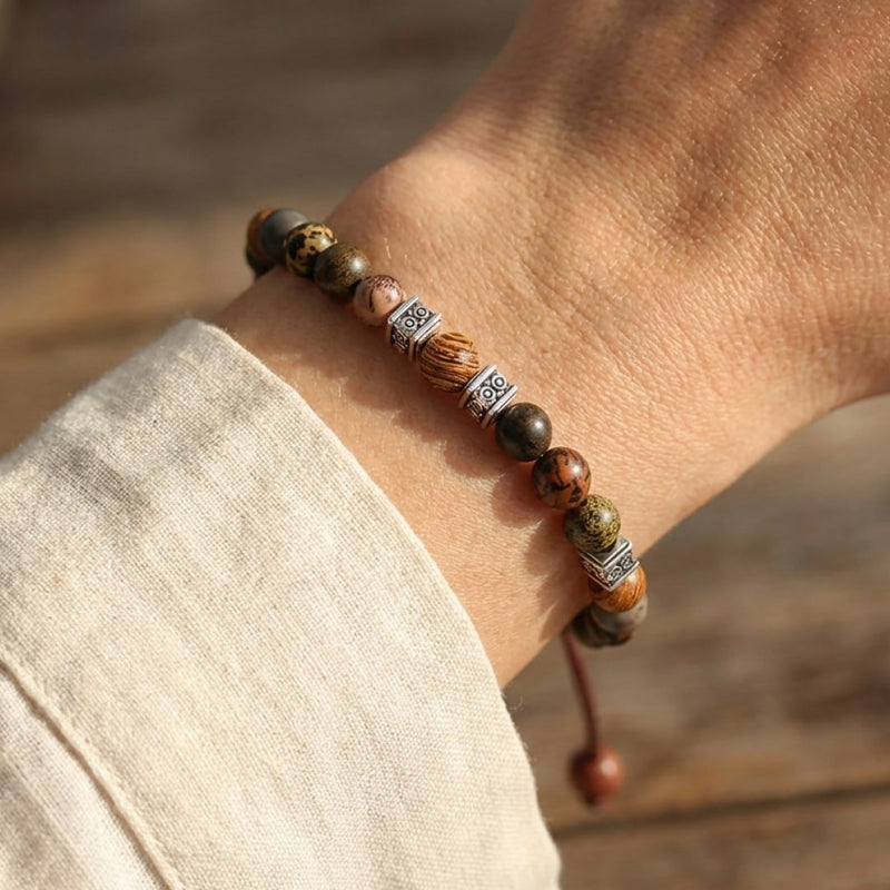 Bracelet "Stabilité Intérieure" en Jaspe