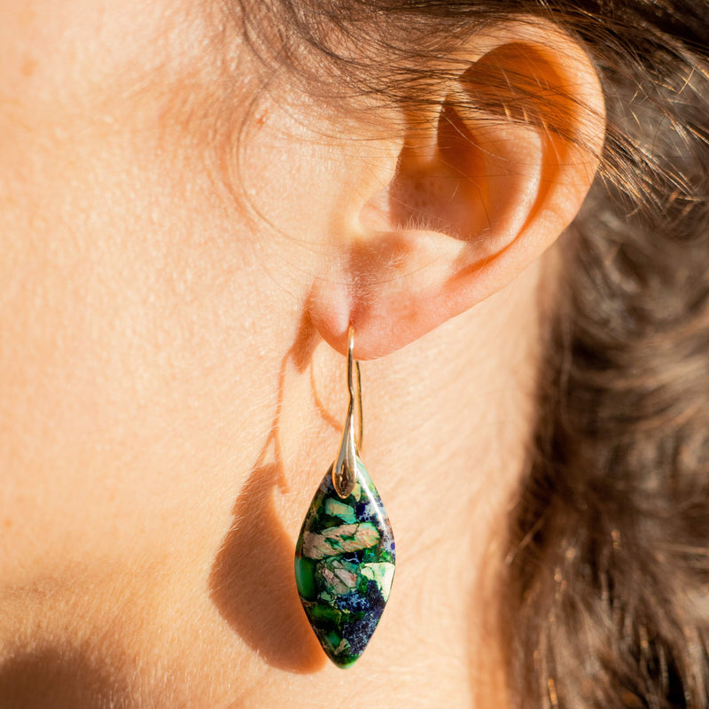 Boucles d'Oreilles "Rhéa" en Jaspe