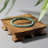 Bracelet Fin en Pierres Naturelles de 4mm - Turquoise / 17cm - L&#39;Arbre des Chakras