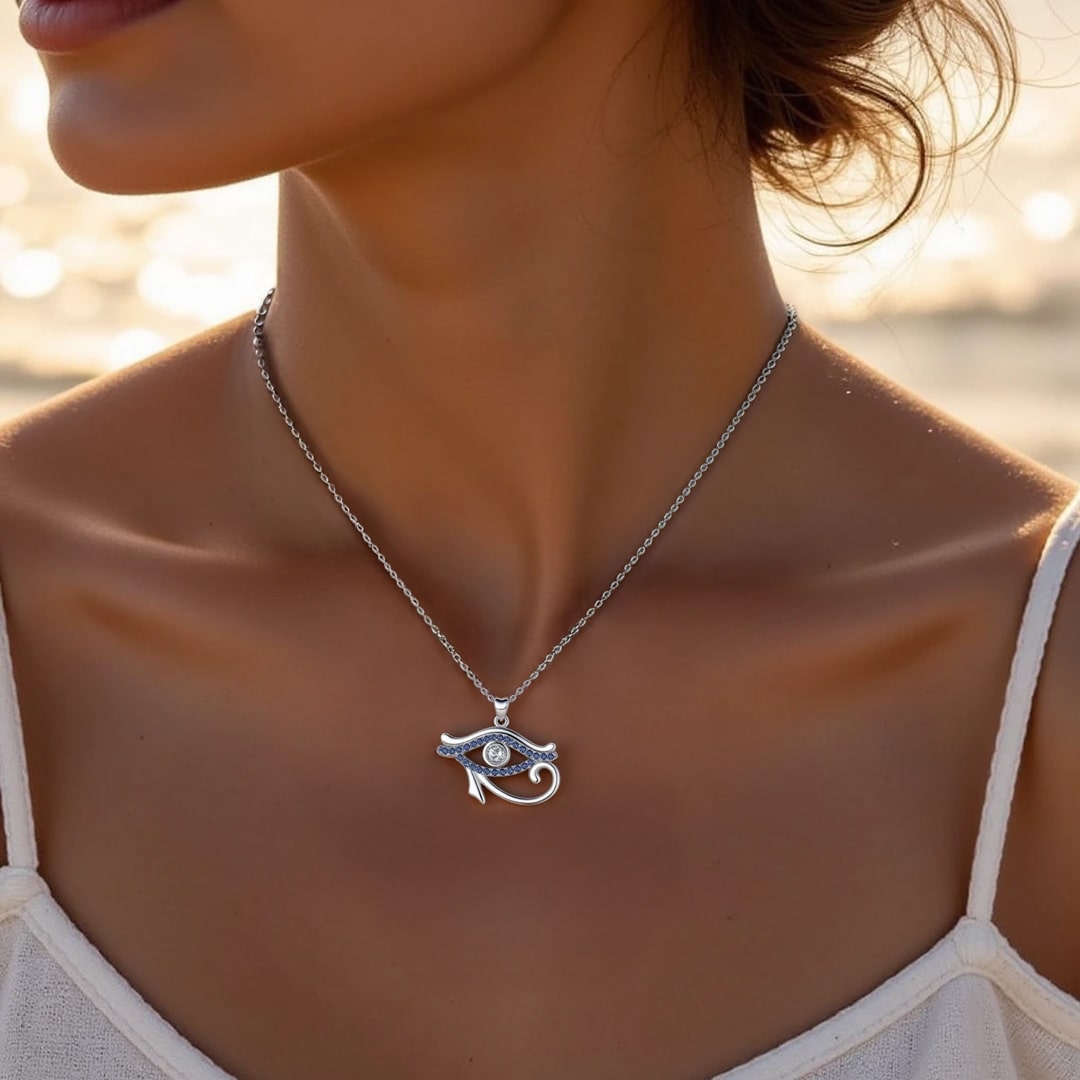 Pendentif Horus "Protection du Mauvais Oeil" en Argent