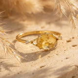 Bague "Rayon de Joie" en Citrine - - L'Arbre des Chakras