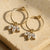 Créoles "Orélia" Zircons et plaqué or