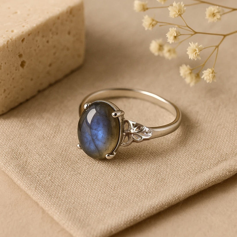 Bague "Amara" en Labradorite - - L'Arbre des Chakras