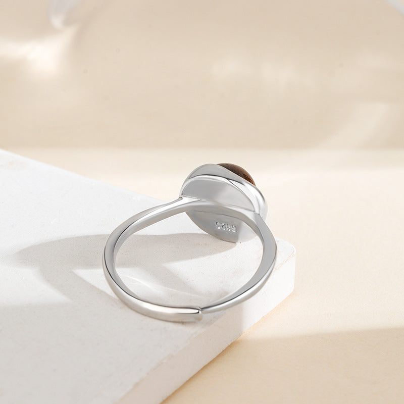 Bague Ajustable "Shakti" en Oeil de Tigre - - L'Arbre des Chakras