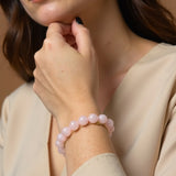 Bracelet "Amour Inconditionnel" en Quartz Rose - - L'Arbre des Chakras