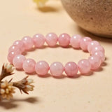 Bracelet "Amour Inconditionnel" en Quartz Rose - 6mm / 17cm - L'Arbre des Chakras