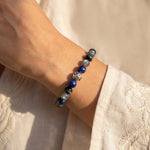 Bracelet "Boussole Intérieure" en Lapis Lazuli, Labradorite & Oeil de Faucon - - L'Arbre des Chakras