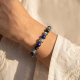 Bracelet "Boussole Intérieure" en Lapis Lazuli, Labradorite & Oeil de Faucon - - L'Arbre des Chakras