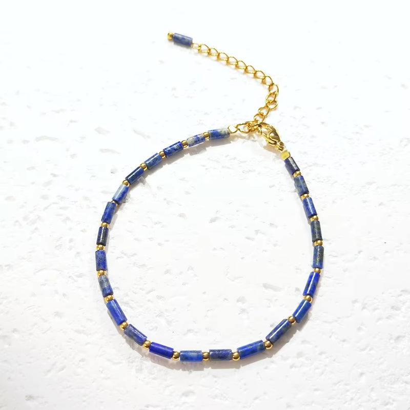 Bracelet &quot;Harmonie Spirituelle&quot; en Pierres Naturelles - Lapis lazuli - L&#39;Arbre des Chakras