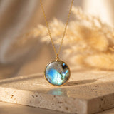 Pendentif "Cercle de Lumière" en Labradorite - - L'Arbre des Chakras