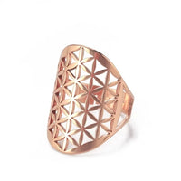 Bague Ajustable "Fleur de Vie" - Rose Gold - L'Arbre des Chakras