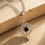 Pendentif "Protection Sorcière" en Obsidienne - - L'Arbre des Chakras