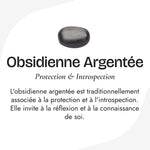 Pendentif « Sérénité Nocturne » en Obsidienne Argentée
