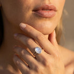 Bague Ajustable "Phoebé" en Pierre de Lune