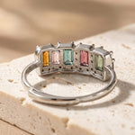Bague Ajustable "Isaline" en Tourmaline Multicolore