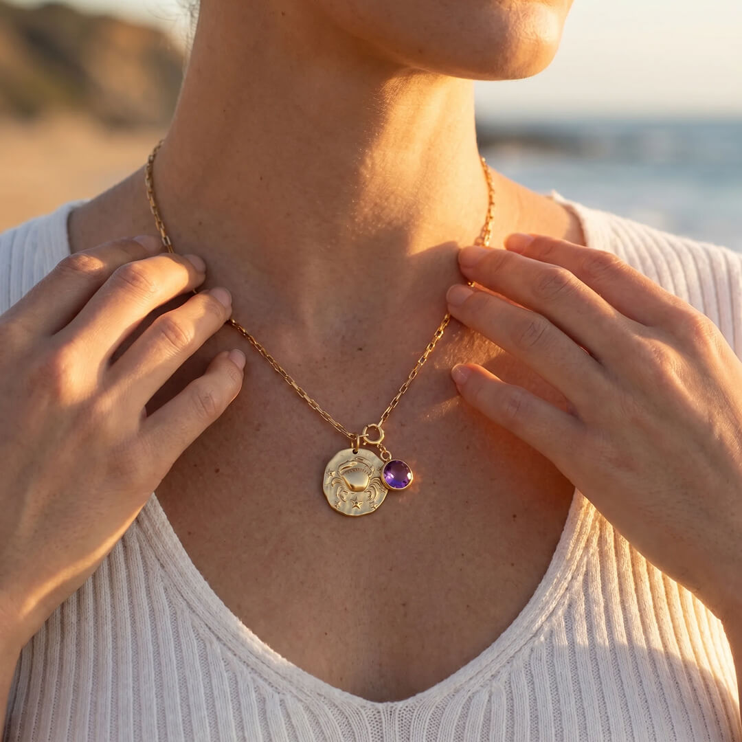 Pendentif "Signe & Énergie" avec Pierre Associée - - L'Arbre des Chakras