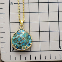 Pendentif "Eau Céleste" en Turquoise - - L'Arbre des Chakras