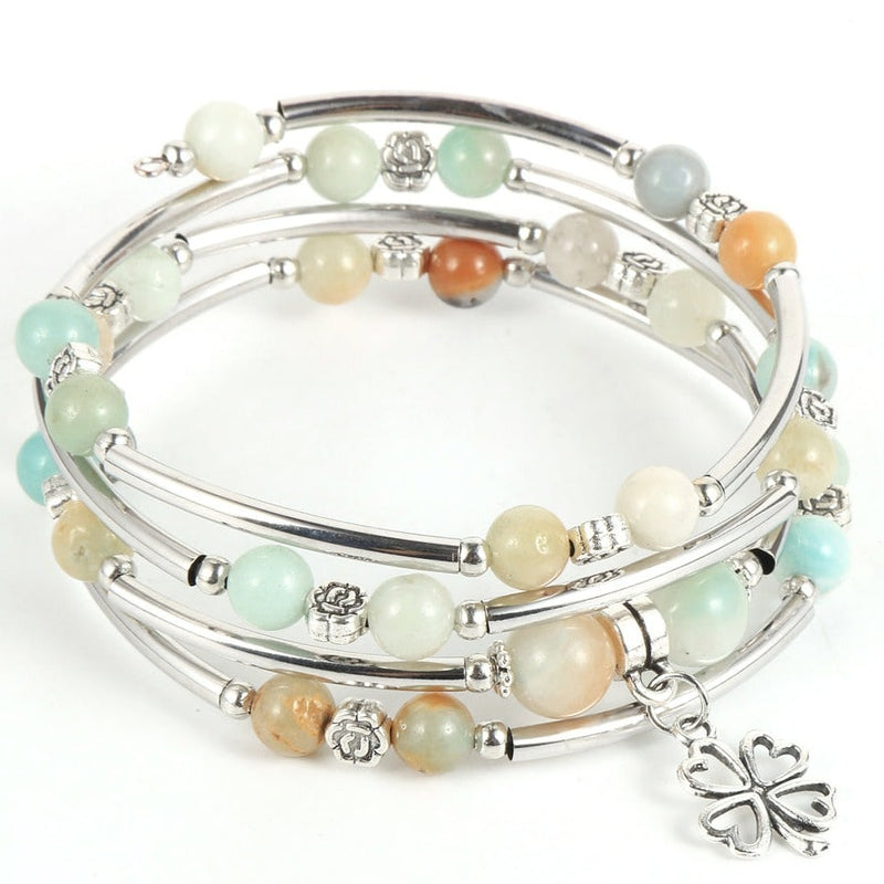 Bracelet &quot;Chance&quot; en Pierres Naturelles - Amazonite - L&#39;Arbre des Chakras