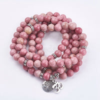 Bracelet Mala "Amour Inconditionnel" en Rhodochrosite -  - L'Arbre des Chakras