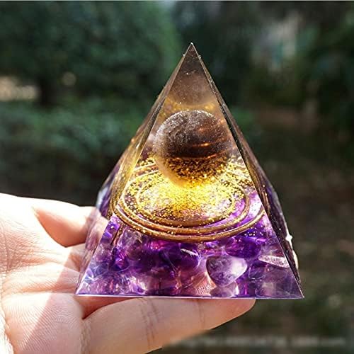 Orgonite "Lâcher-Prise" en Améthyste & Quartz Fumé