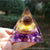 Orgonite "Lâcher-Prise" en Améthyste & Quartz Fumé