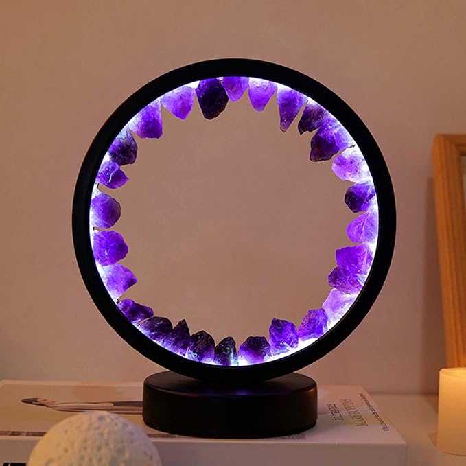 Lampe "Cercle de Lumière" en Améthyste -  - L'Arbre des Chakras