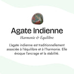Bracelet "Paix Intérieure" en Agate Indienne - - L'Arbre des Chakras