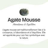 Bracelet Ajustable "Sérénité" en Agate Mousse - - L'Arbre des Chakras