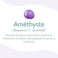 Bracelet "Amour & Spiritualité" en Améthyste & Quartz Rose -  - L'Arbre des Chakras