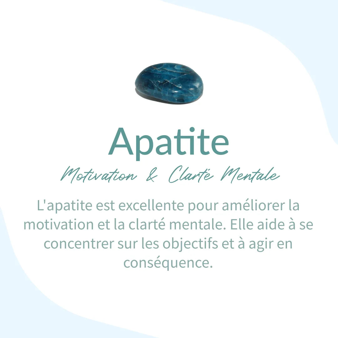 Bracelet "Amincissement" en Apatite & Howlite -  - L'Arbre des Chakras
