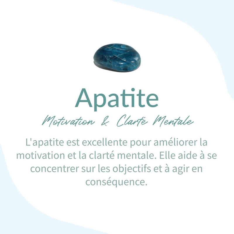 Bracelet "Amincissement" en Apatite & Howlite -  - L'Arbre des Chakras