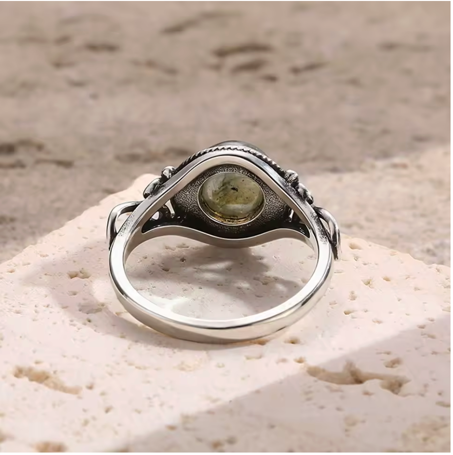 Bague "Isis" en Labradorite & Argent - - L'Arbre des Chakras