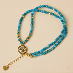 Collier "Esprit Libre" en Apatite - - L'Arbre des Chakras