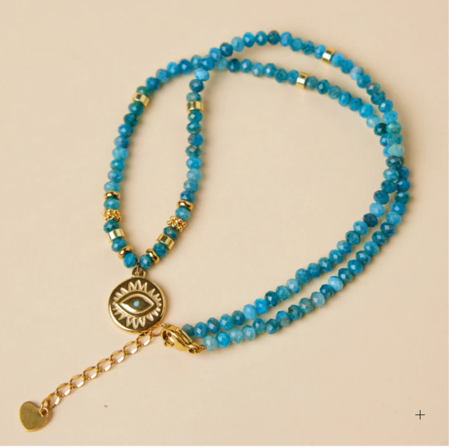 Collier "Esprit Libre" en Apatite - - L'Arbre des Chakras