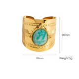 Bague oeil en Amazonite