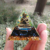 Orgonite "Ancrage Divin - Énergie Bouddhiste" en Obsidienne Noire -  - L'Arbre des Chakras