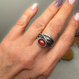 Bague Ajustable "Prema" en Grenat - - L'Arbre des Chakras