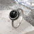 Bague Protectrice en Onyx Noir & Argent - 6 - L'Arbre des Chakras