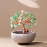 Arbre Feng Shui "Énergies Sacrées" en Pierres Naturelles - Aventurine Verte - L'Arbre des Chakras