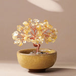 Arbre Feng Shui "Énergies Sacrées" en Pierres Naturelles - Citrine - L'Arbre des Chakras
