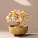 Arbre Feng Shui "Énergies Sacrées" en Pierres Naturelles - Citrine - L'Arbre des Chakras