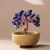 Arbre Feng Shui "Énergies Sacrées" en Pierres Naturelles - Lapis Lazuli - L'Arbre des Chakras