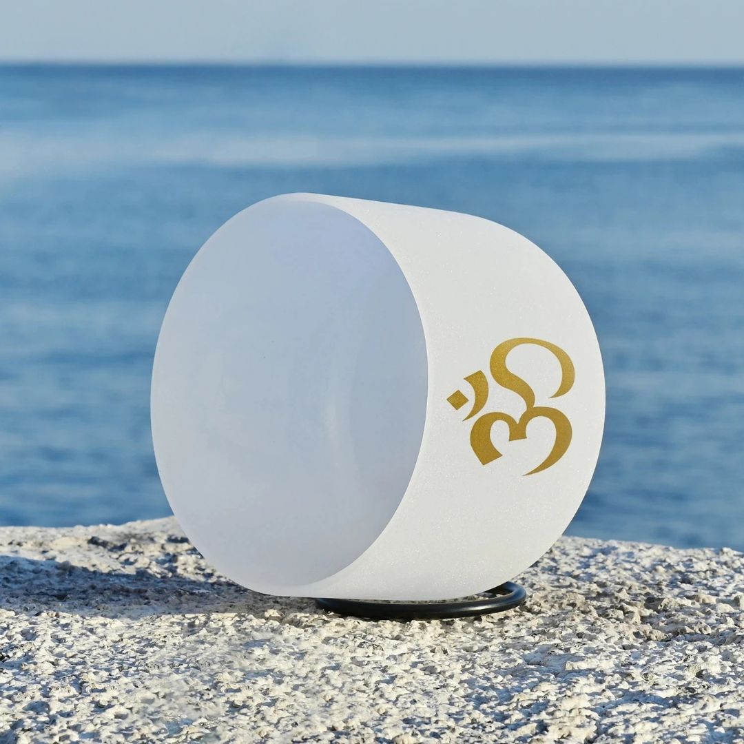 Bol Chantant  "OM" 432 htz en Cristal de Quartz