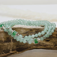 Bracelet Mala "Prospérité & Équilibre" en Aventurine Verte -  - L'Arbre des Chakras