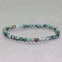 Bracelet Fin en Pierres Naturelles de 4mm - Turquoise Africaine / 17cm - L'Arbre des Chakras