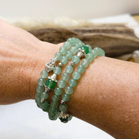 Bracelet Mala "Prospérité & Équilibre" en Aventurine Verte -  - L'Arbre des Chakras